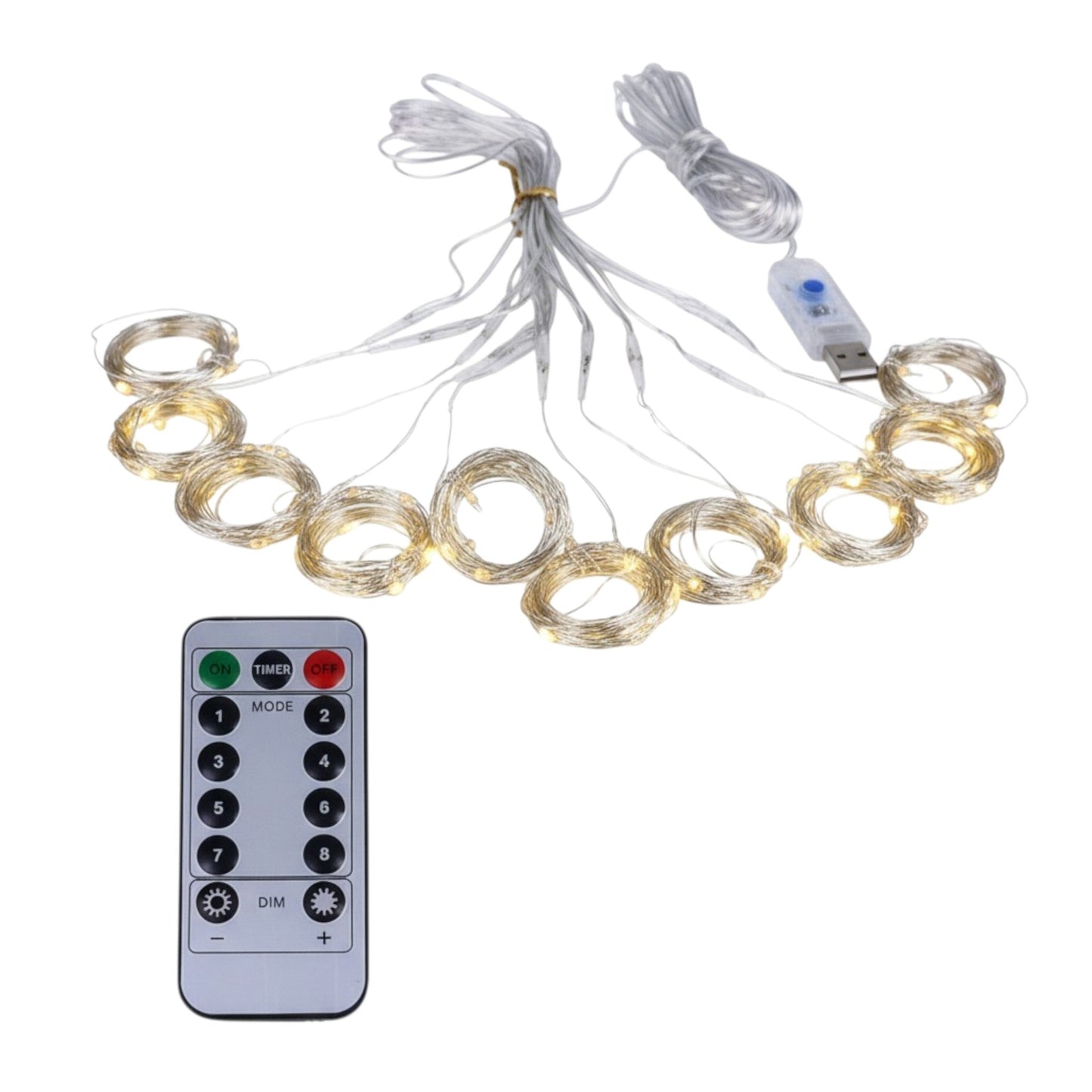 Luci natalizie tenda LED impermeabile IP44 uso esterno interno
