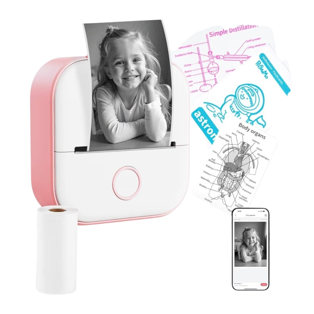 Mini stampante termica portatile Memoking T02 per studenti e professionist