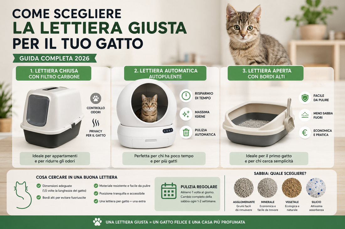 Come scegliere la lettiera giusta per il tuo gatto - guida completa 2026 con confronto modelli e consigli pratici