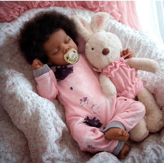 Bambola reborn femmina 43cm realistica neonata