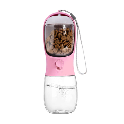 borraccia per cani 2 in 1 con dispenser acqua e cibo