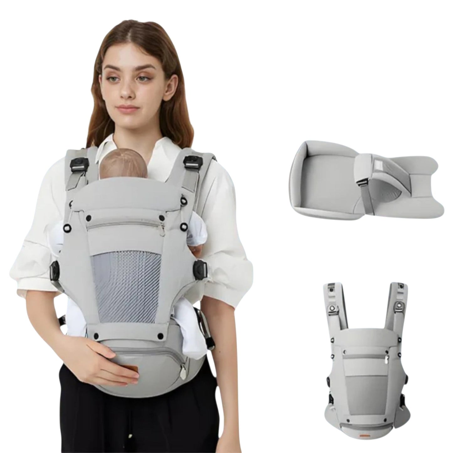  Marsupio neonati fronte genitore posizione ergonomica a M