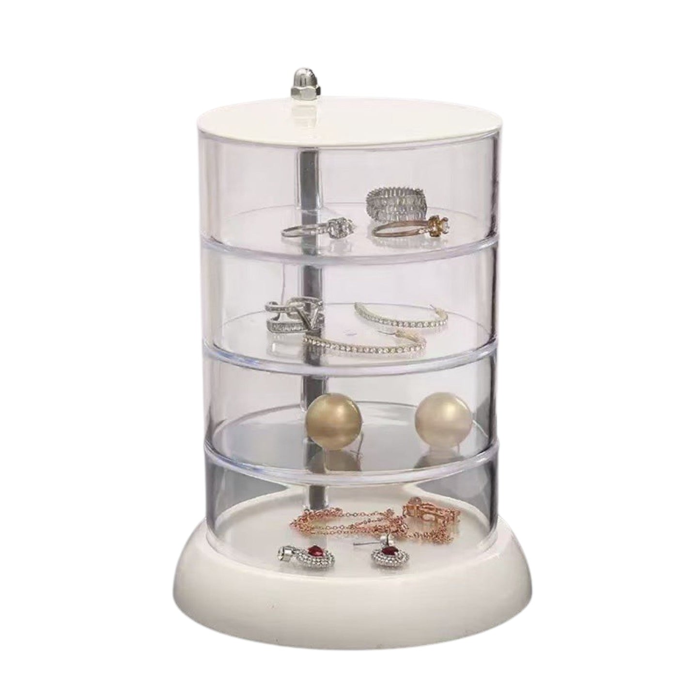  Organizer gioielli rotante 5 livelli trasparente 360 gradi