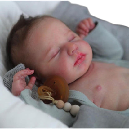 Bambola reborn 50cm in silicone corpo intero ultra realistica da collezione
