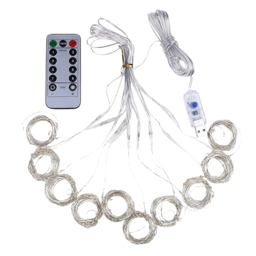 Tenda luminosa 300 LED 3x3 metri bianco caldo decorazioni natale
